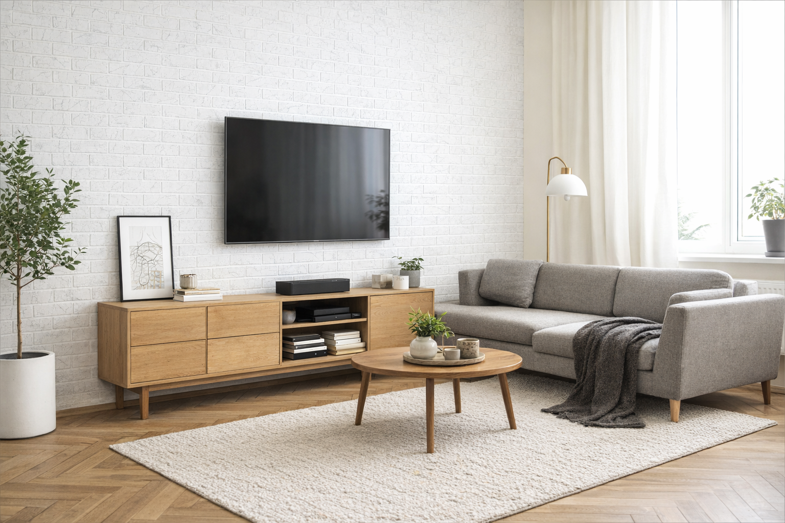 Панель Кирпич Арктика 2.44 x 1.22 м x 6 мм