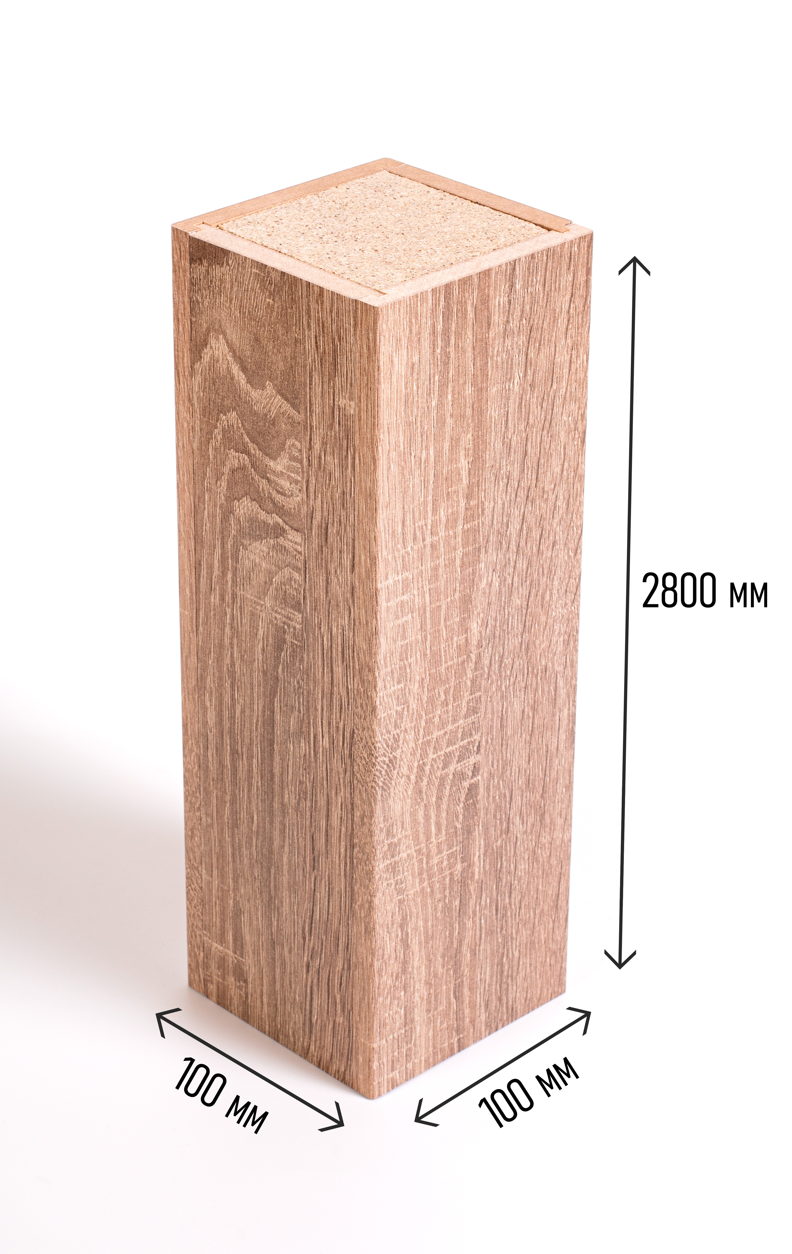 Колонна интерьерная сборная Дуб Винтаж 2800 x 100 x 100 мм