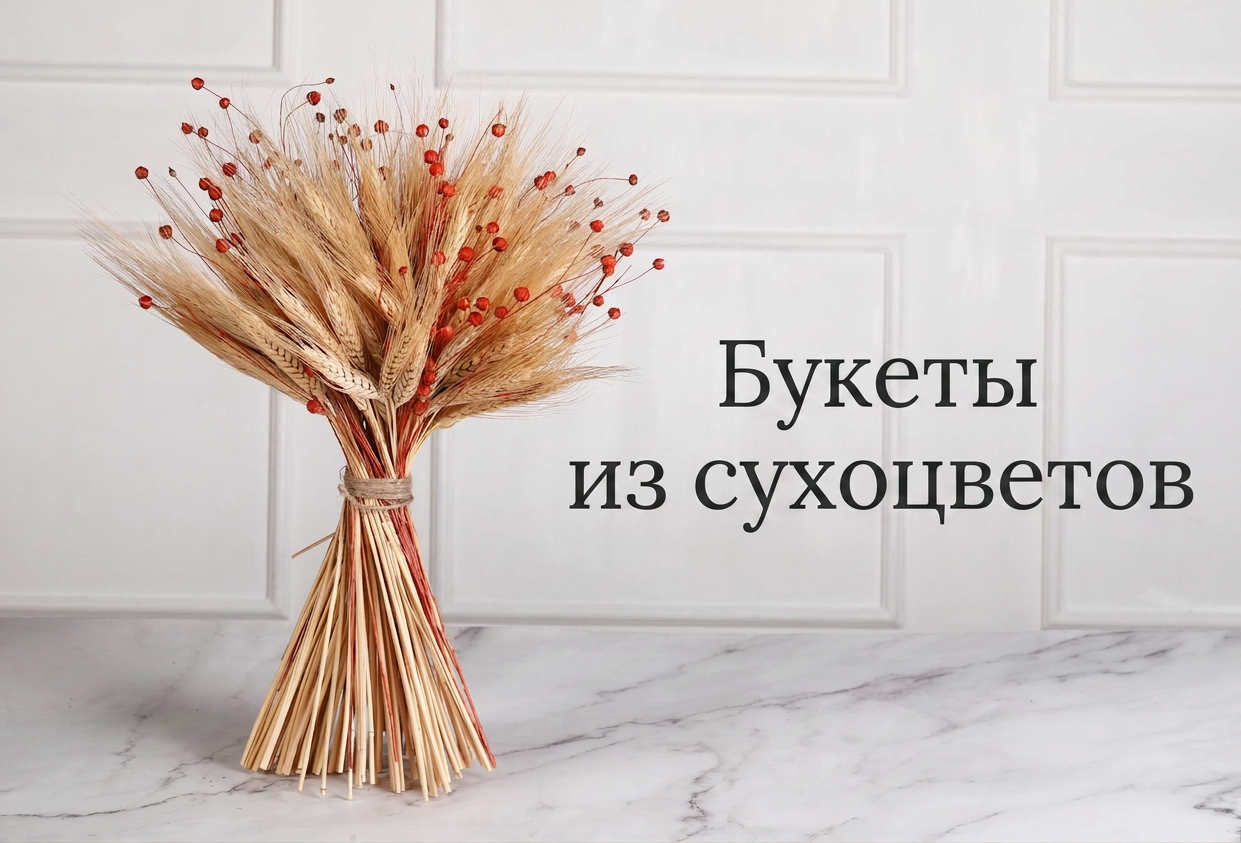 Букеты из сухоцветов