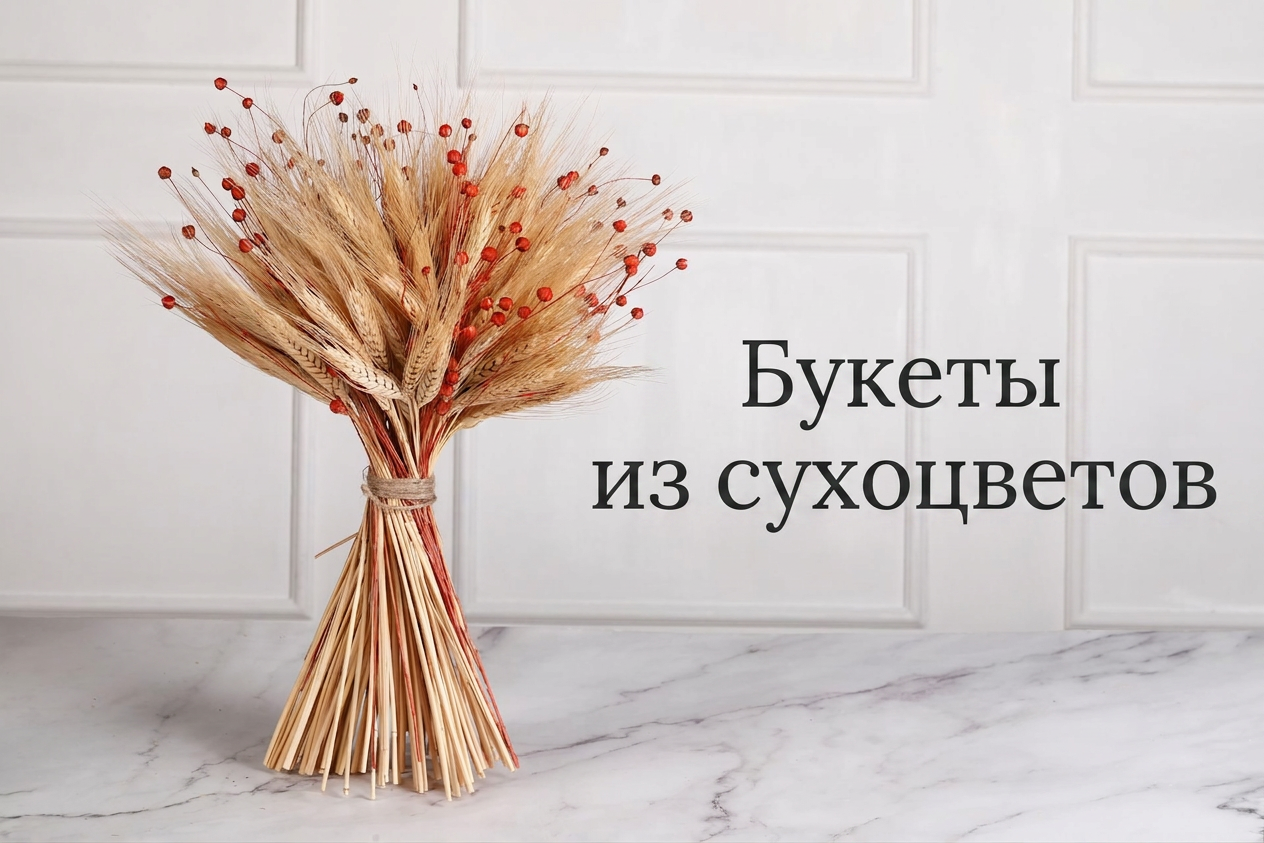 Букеты из сухоцветов